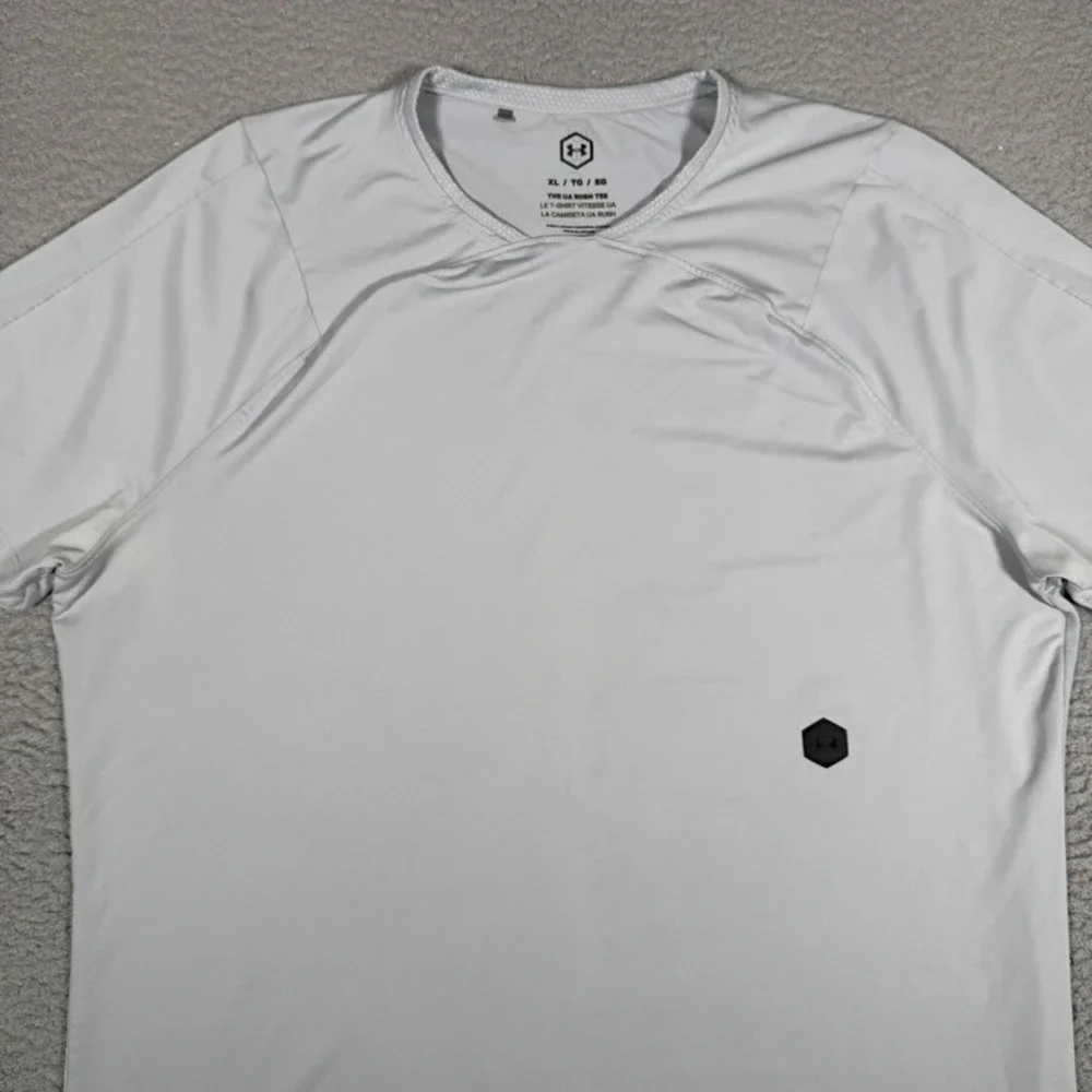 Under Armour Shirt Mens XL Gray Celiant‎ Rush Performance Stretch Gym Workout